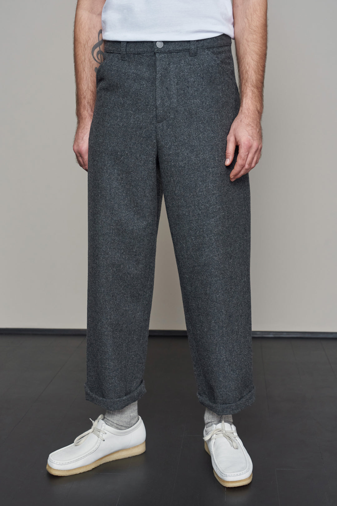 Carlo Lambswool Trousers Anthracite