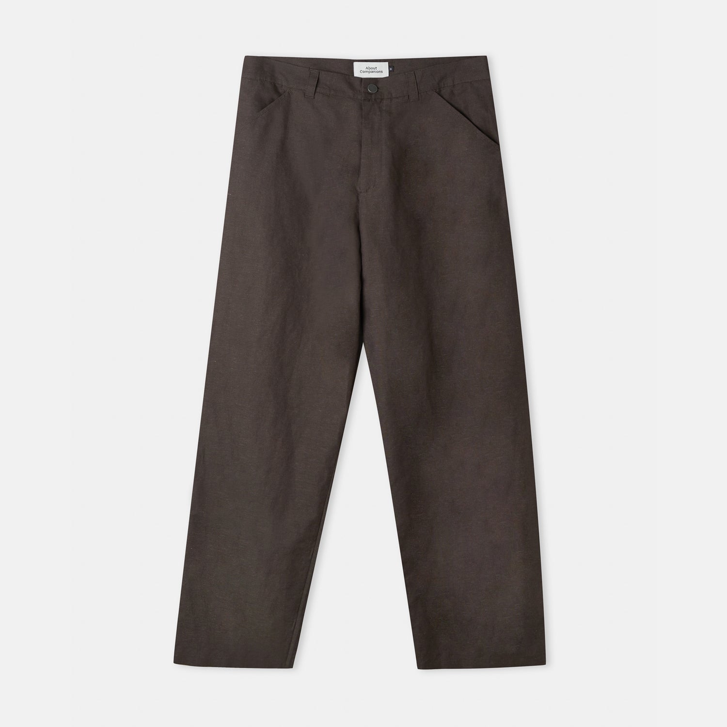 Carlo Linen & Organic Cotton Trousers Coffee