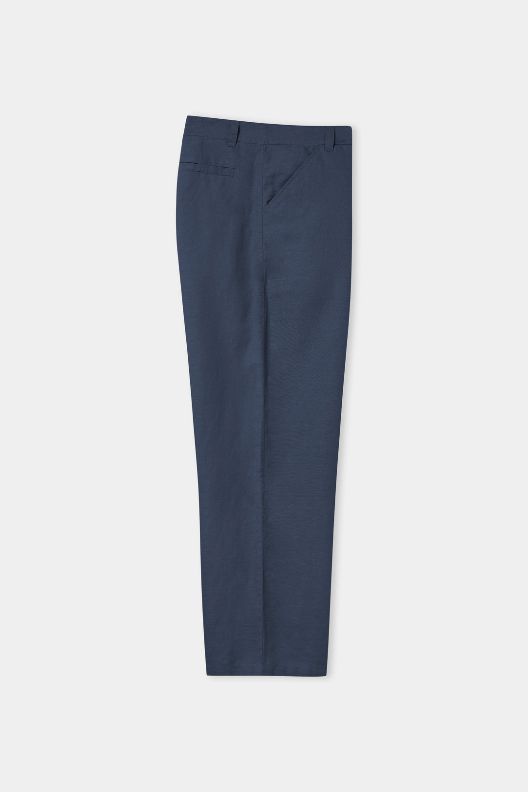 Carlo Linen & Organic Cotton Trousers Cold Navy