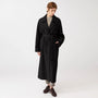 Women's Walking Coat Organic Wool (GOTS) Black