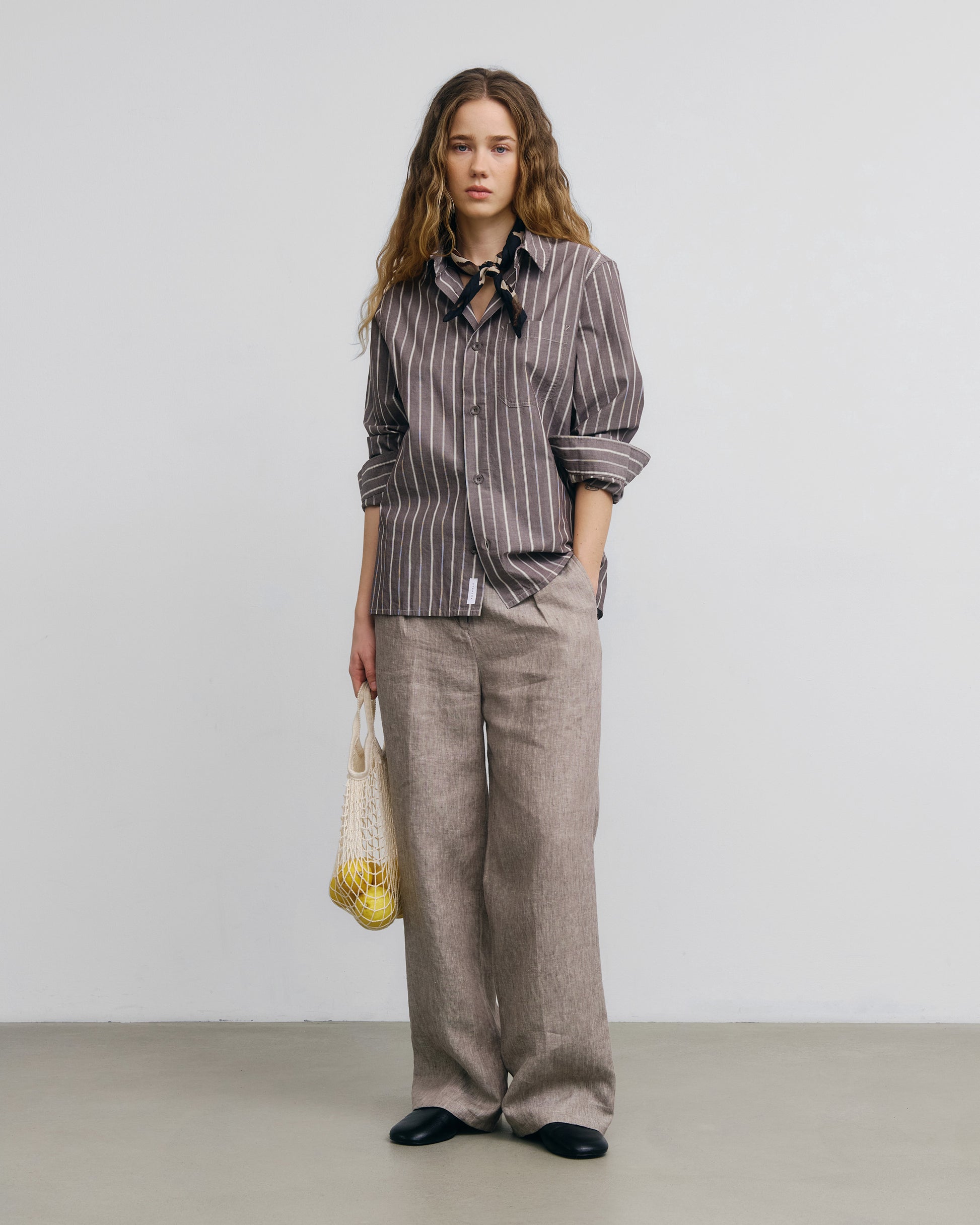 Casual Shirt Brown Stripe