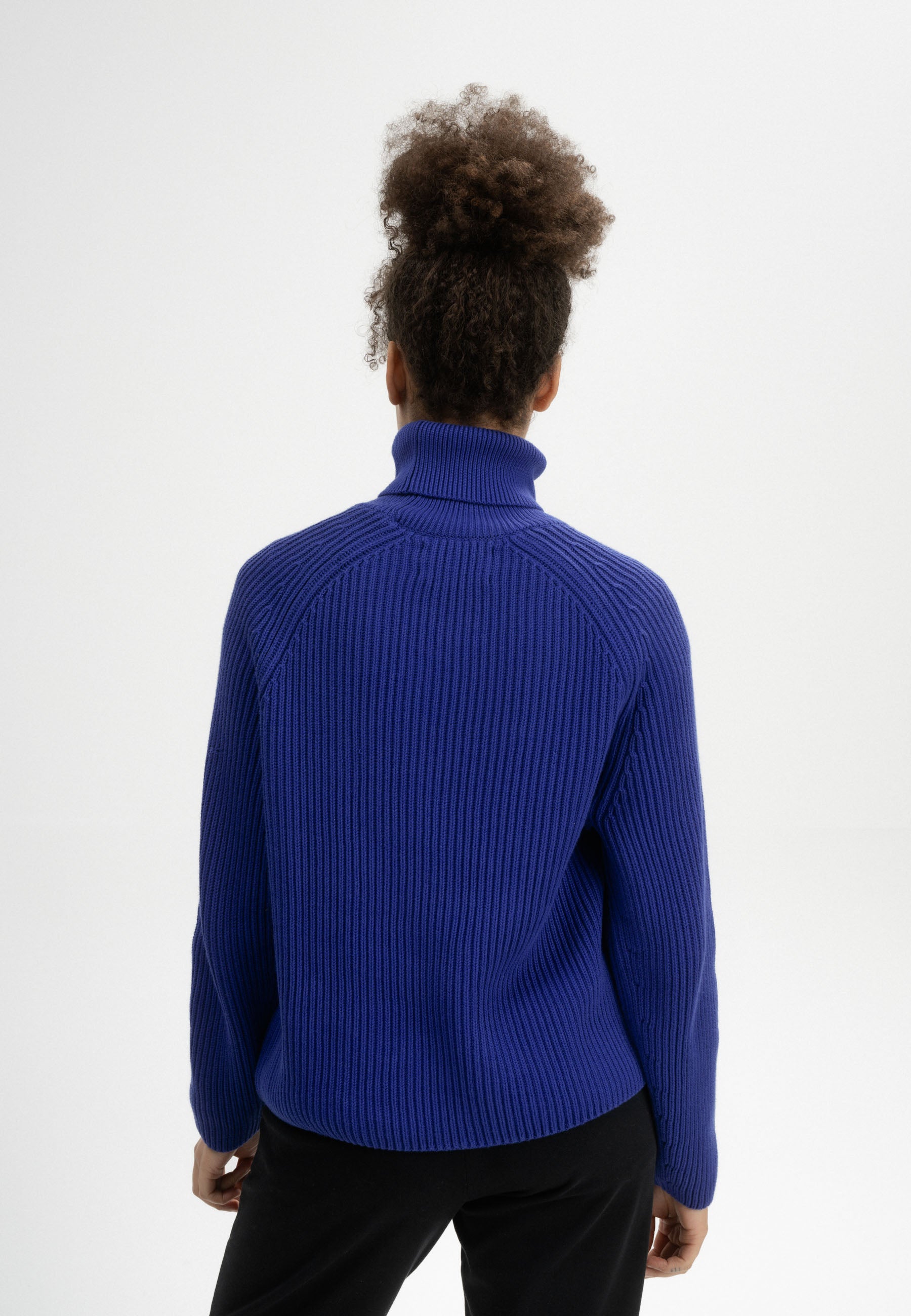 Chirha Turtleneck Rib Knit Bold Blue