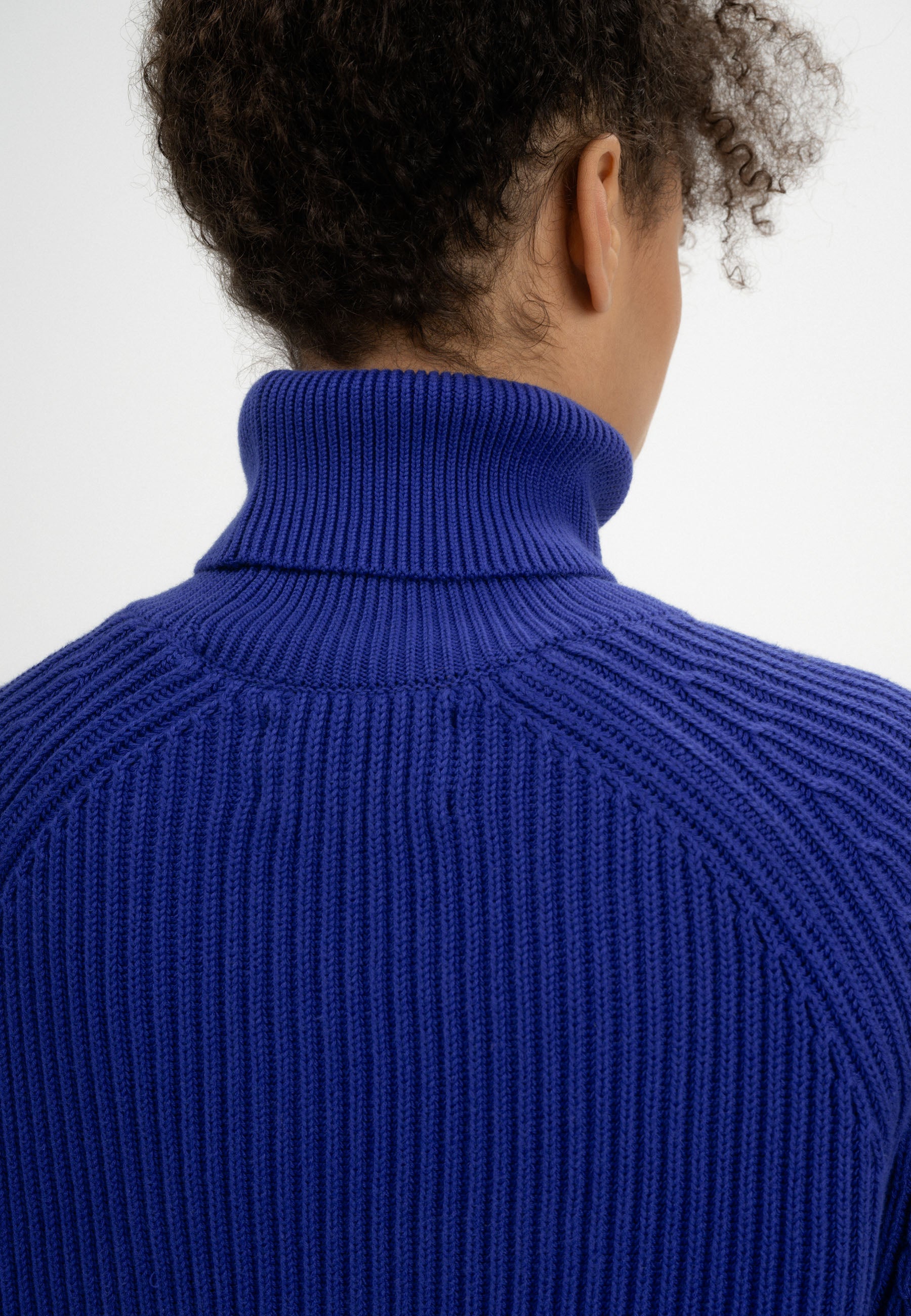 Chirha Turtleneck Rib Knit Bold Blue