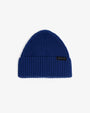 Classic Ribbed Knit Merino Wool Beanie Royal Blue