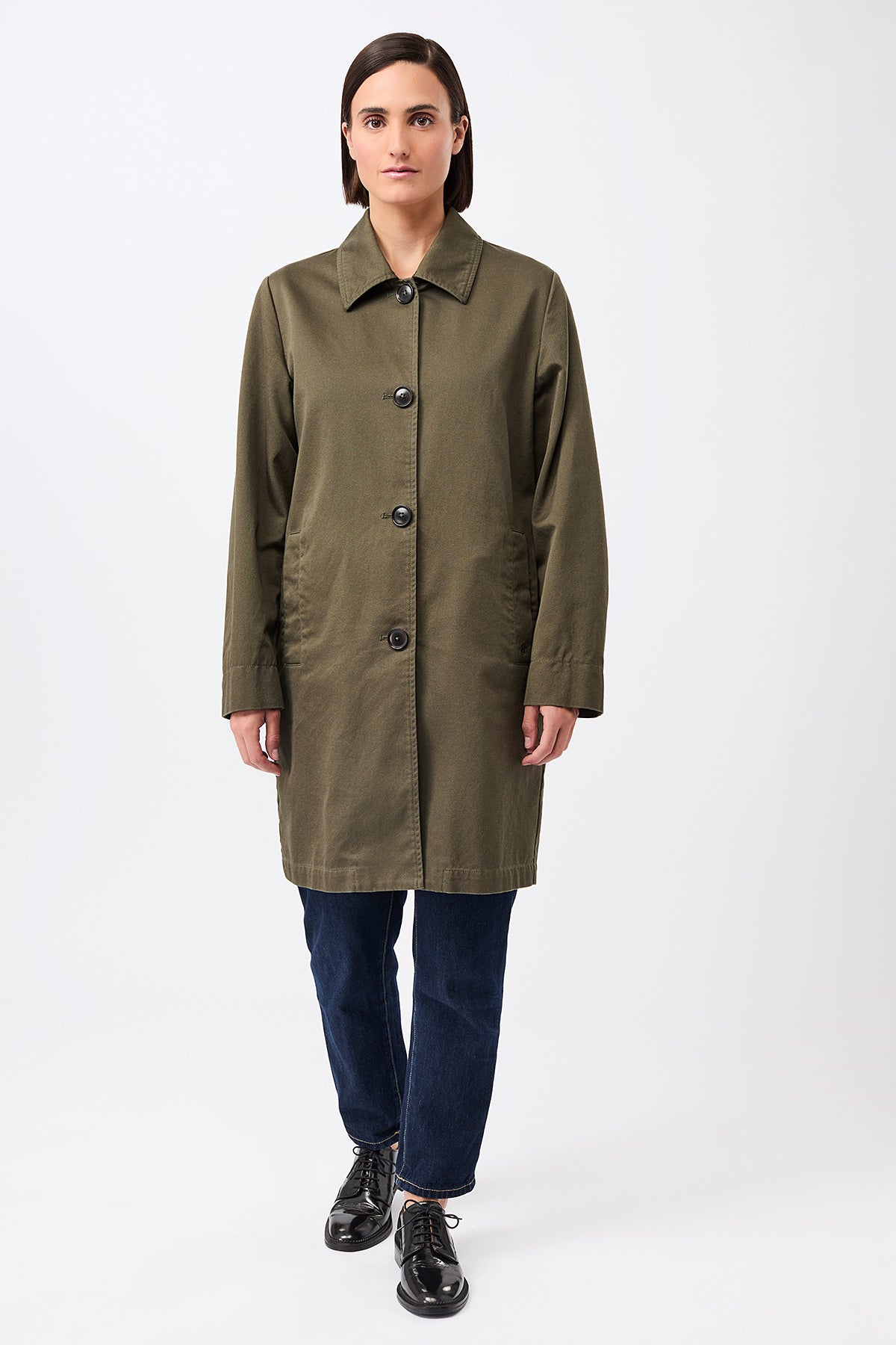 Blain Coat Organic Cotton Stone Moss