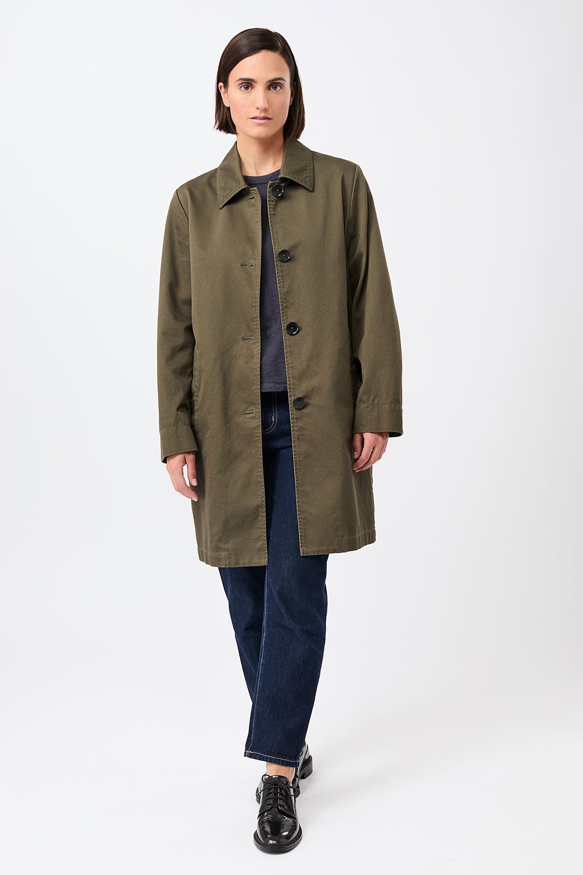 Blain Coat Organic Cotton Stone Moss