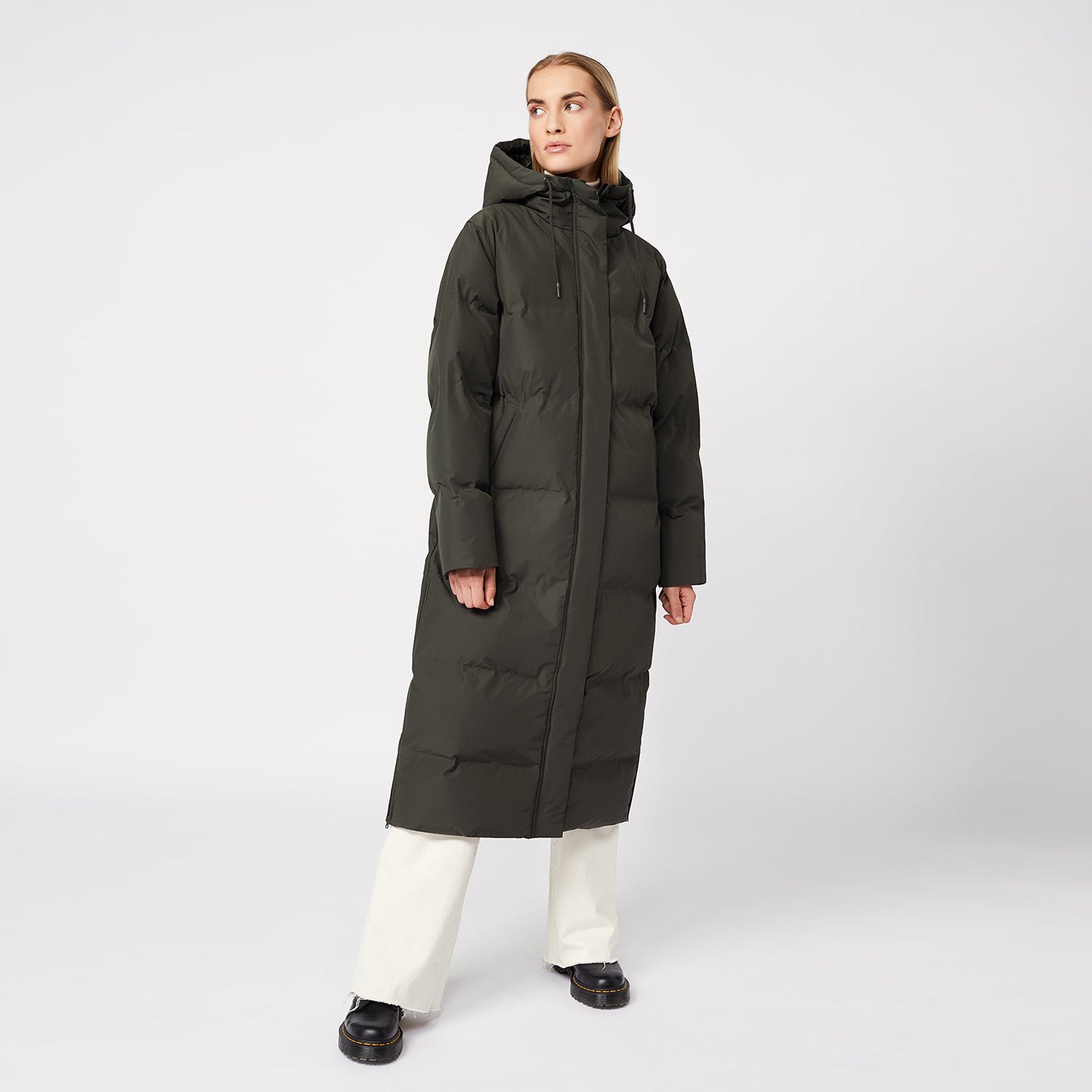 Coat Conklin Vegan Dark Olive - LANGERCHEN