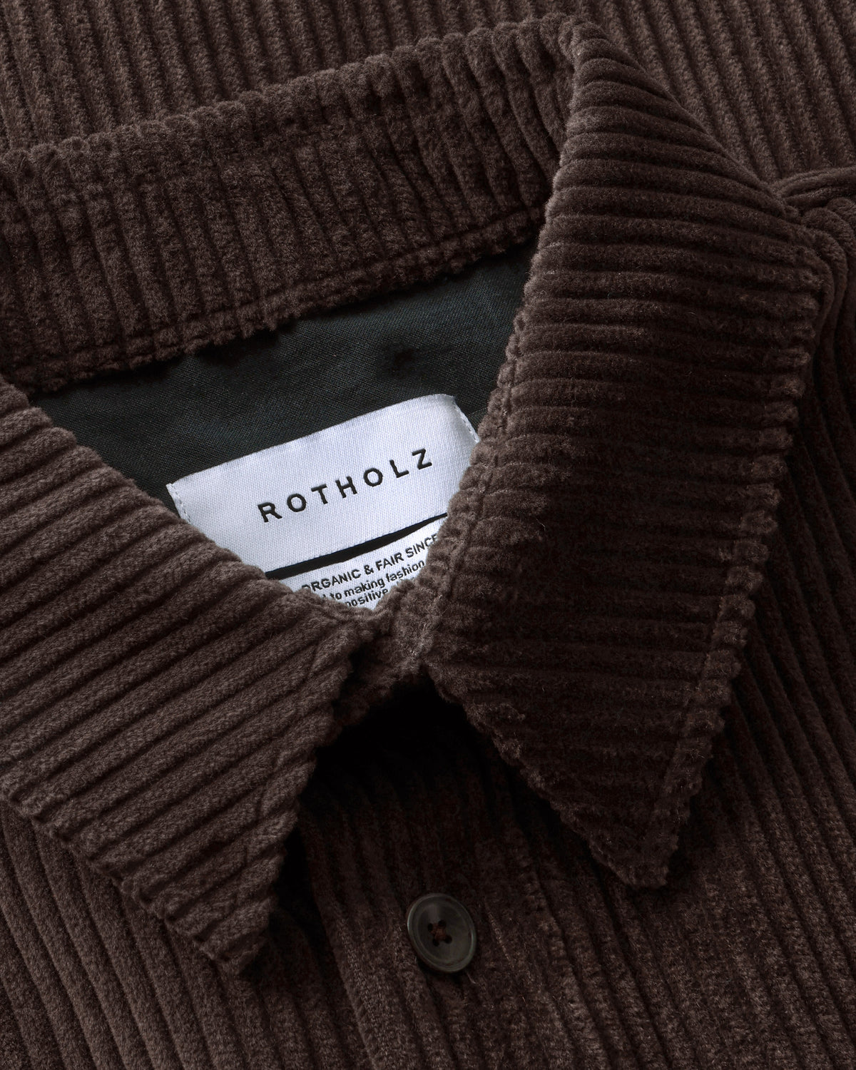 Corduroy Overshirt Casual Unisex Brown