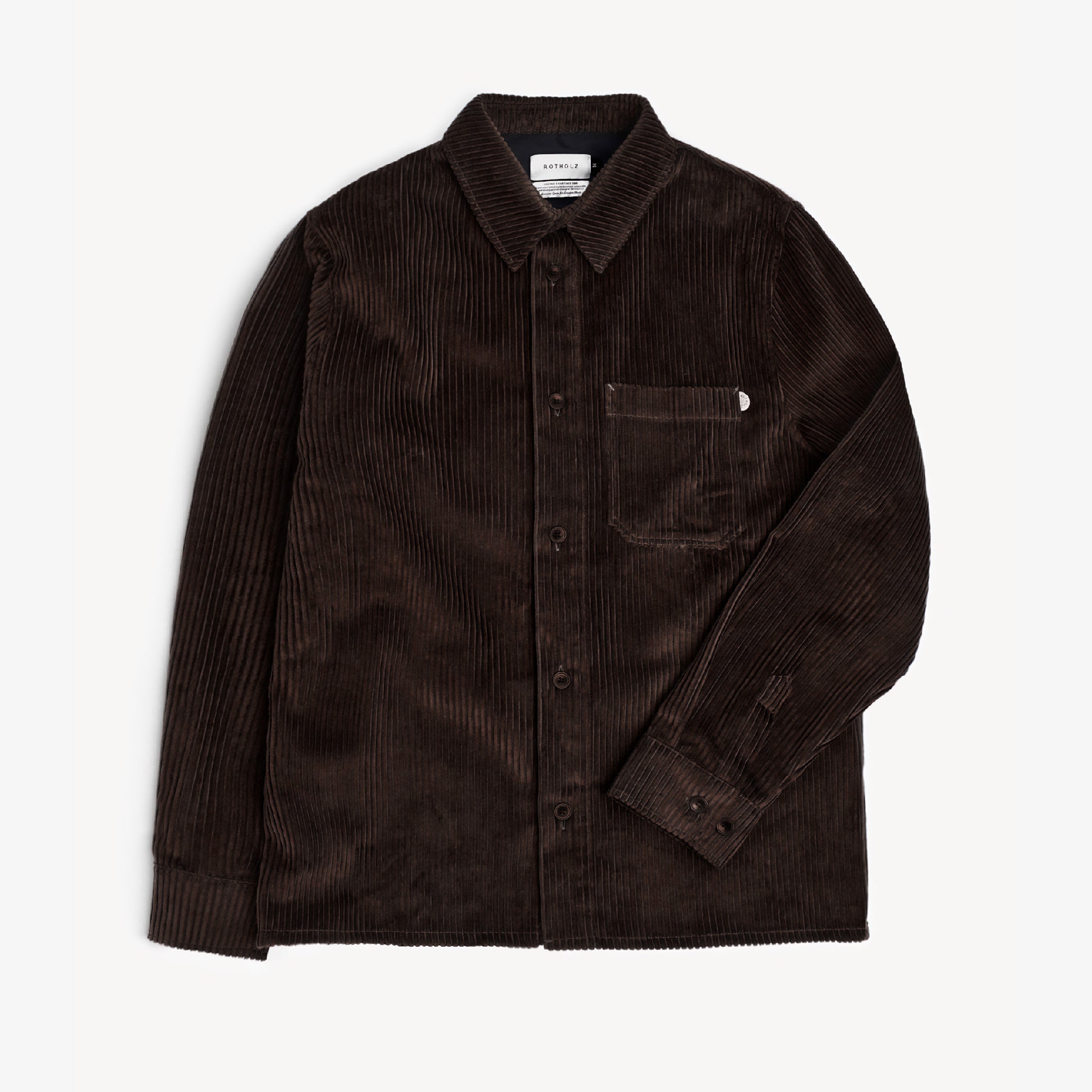 Corduroy Overshirt Casual Unisex Brown