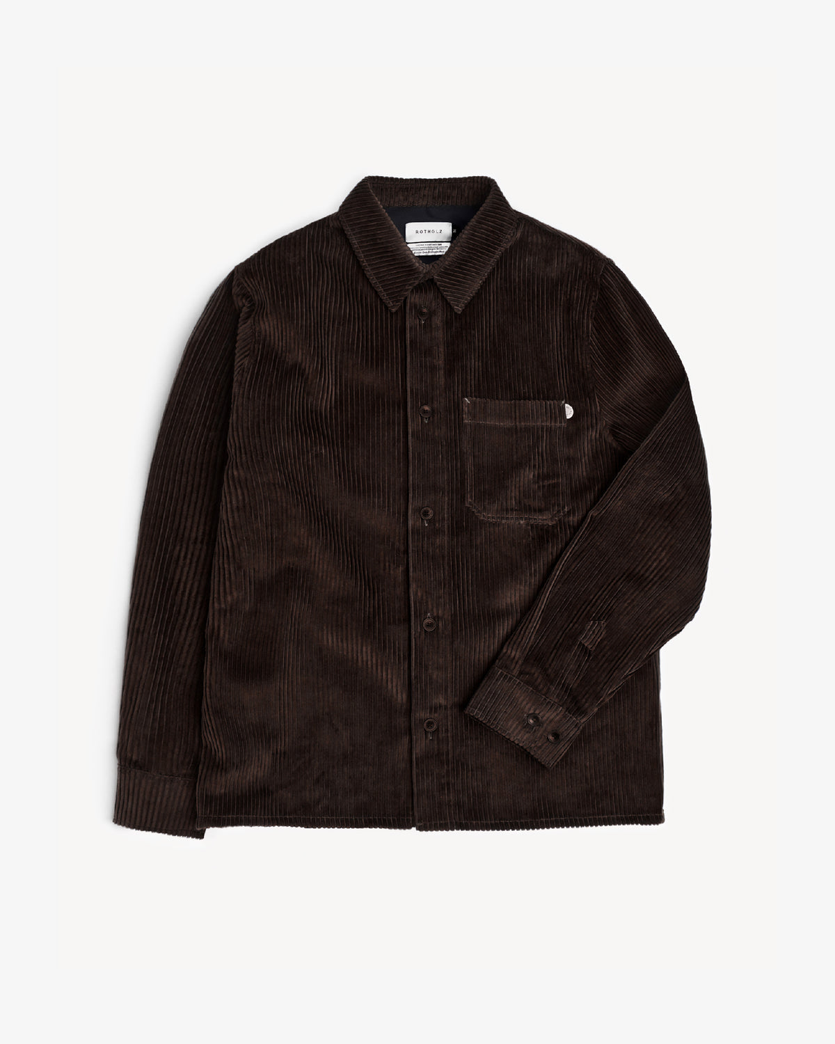 Corduroy Overshirt Casual Unisex Brown