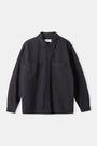 Dario Oversized Flanell Shirt Striped Charcoal