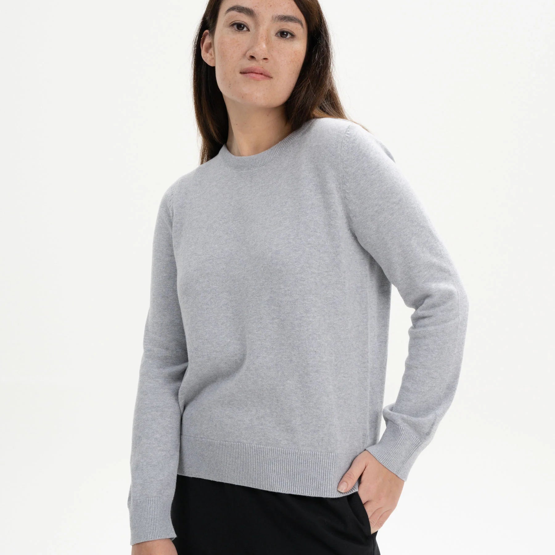 Dhana Fine Knit Jumper Grey Blend