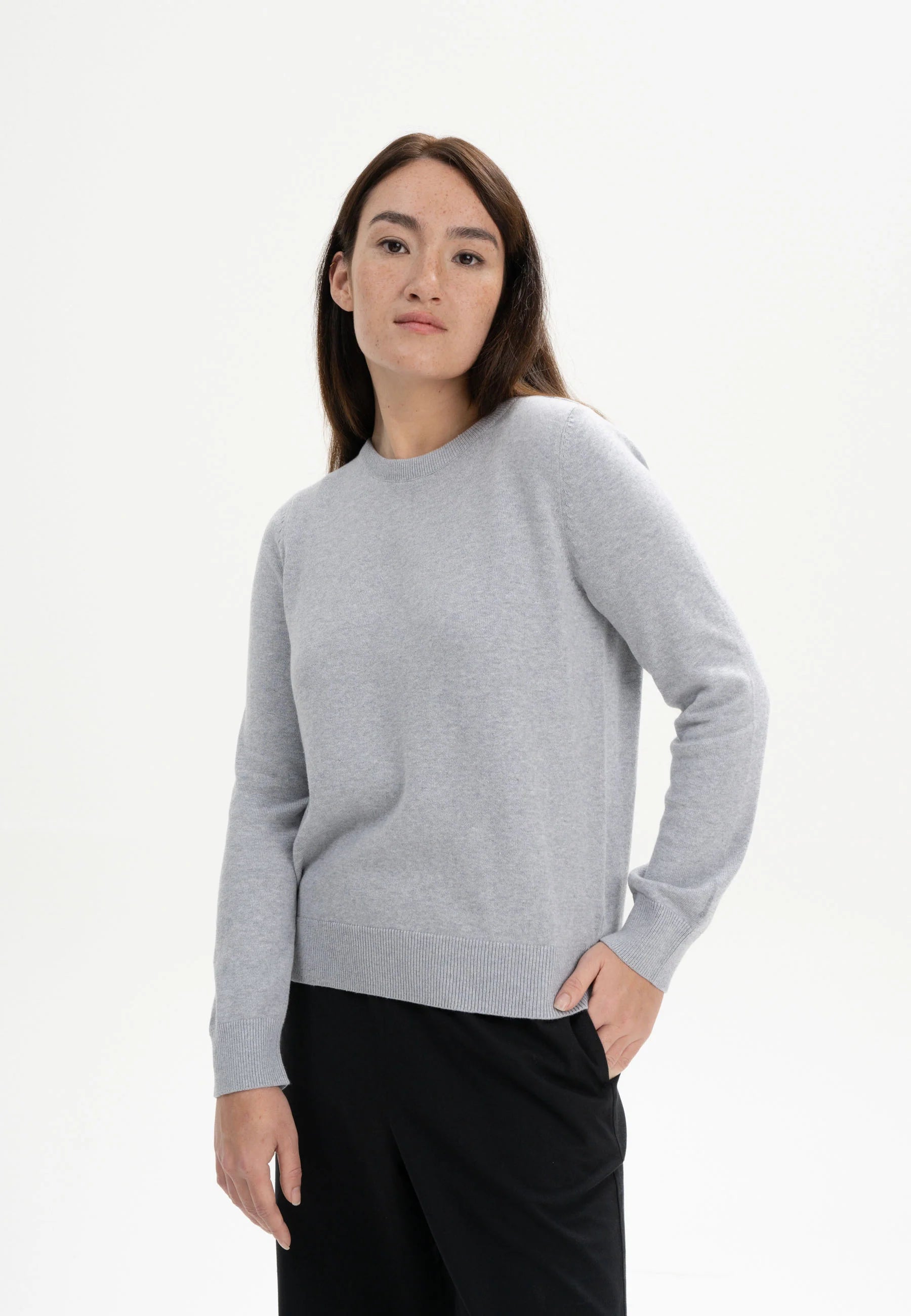 Dhana Fine Knit Jumper Grey Blend