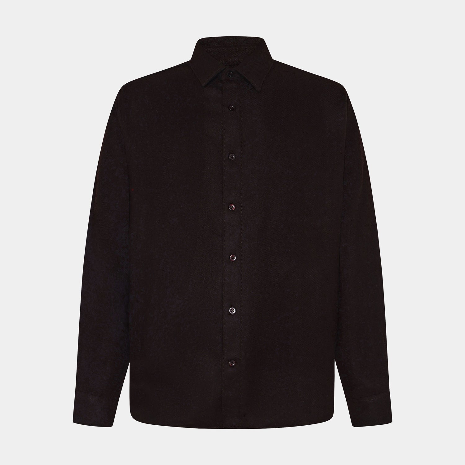Dune Merino Wool Regular Shirt Chocolate Torte