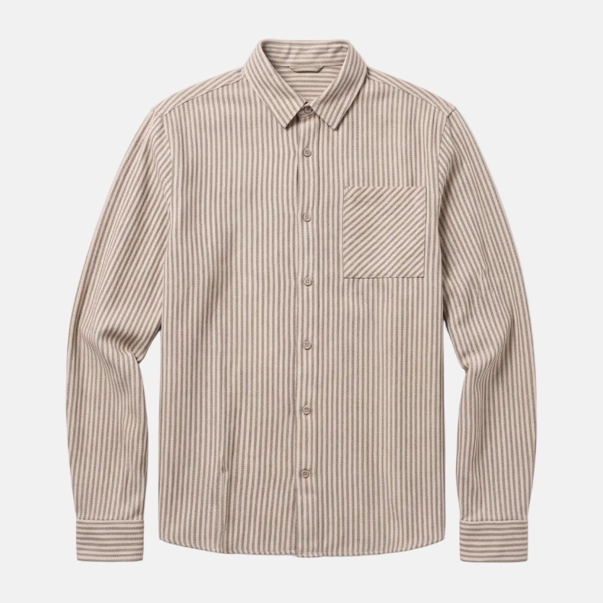 Dune Regular Stripe Shirt Brown Check