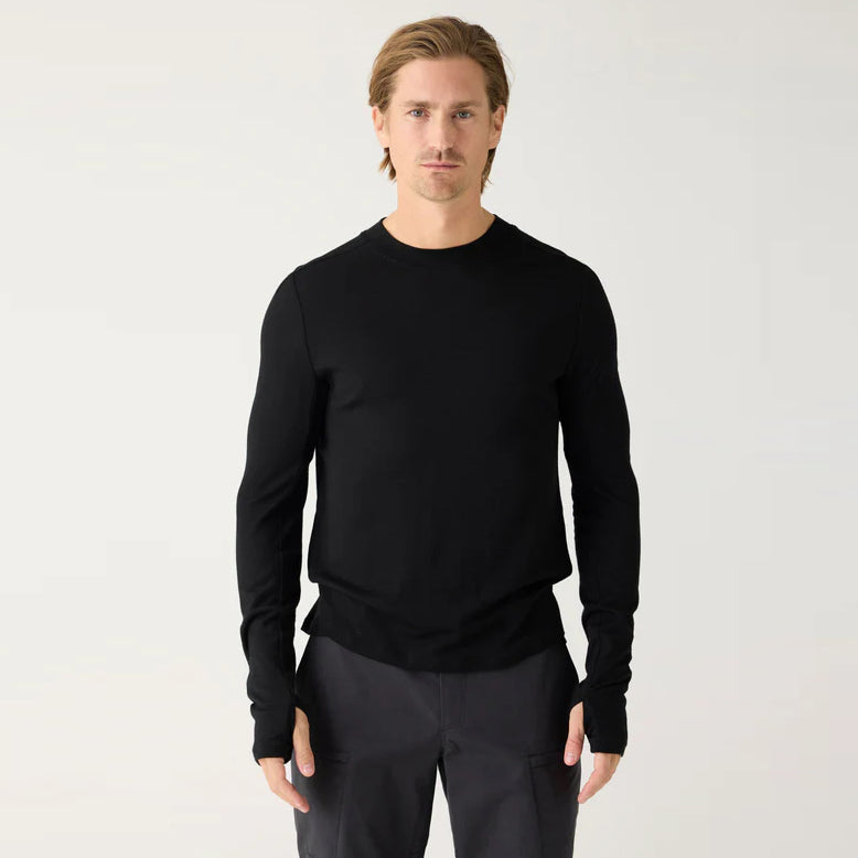 Merino Wool L/S T-shirt Mens Black