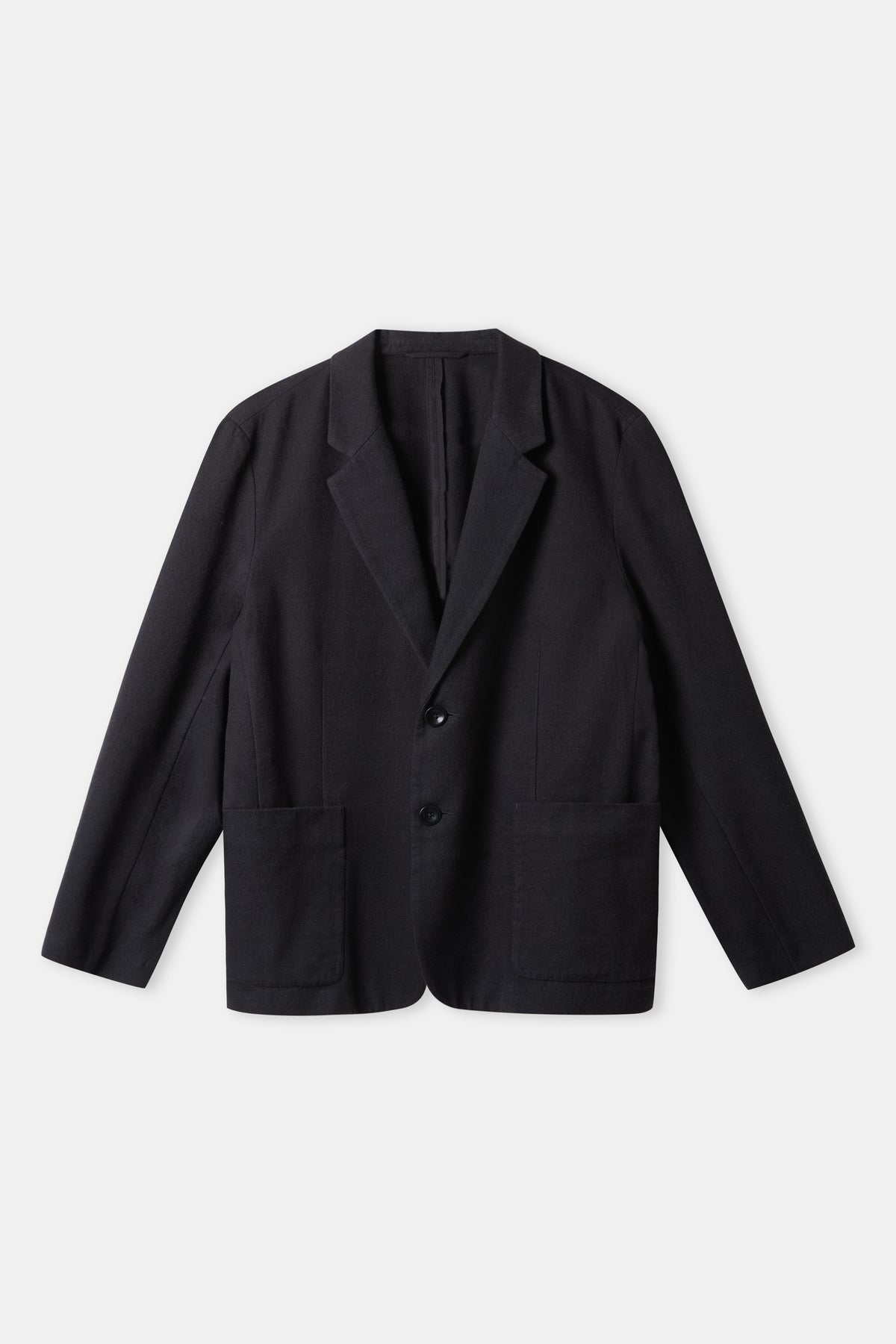 Enver Flannel Blazer Organic Cotton Black