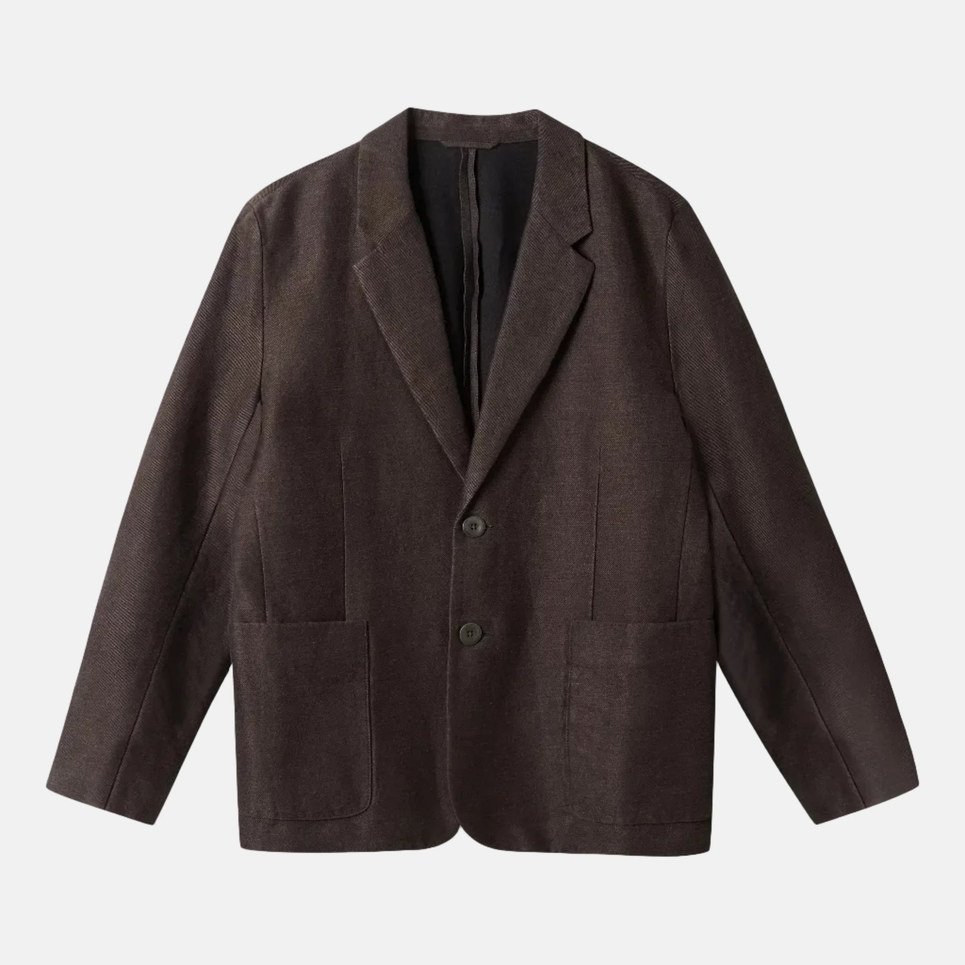 Enver Winter Linen Blazer Coffee