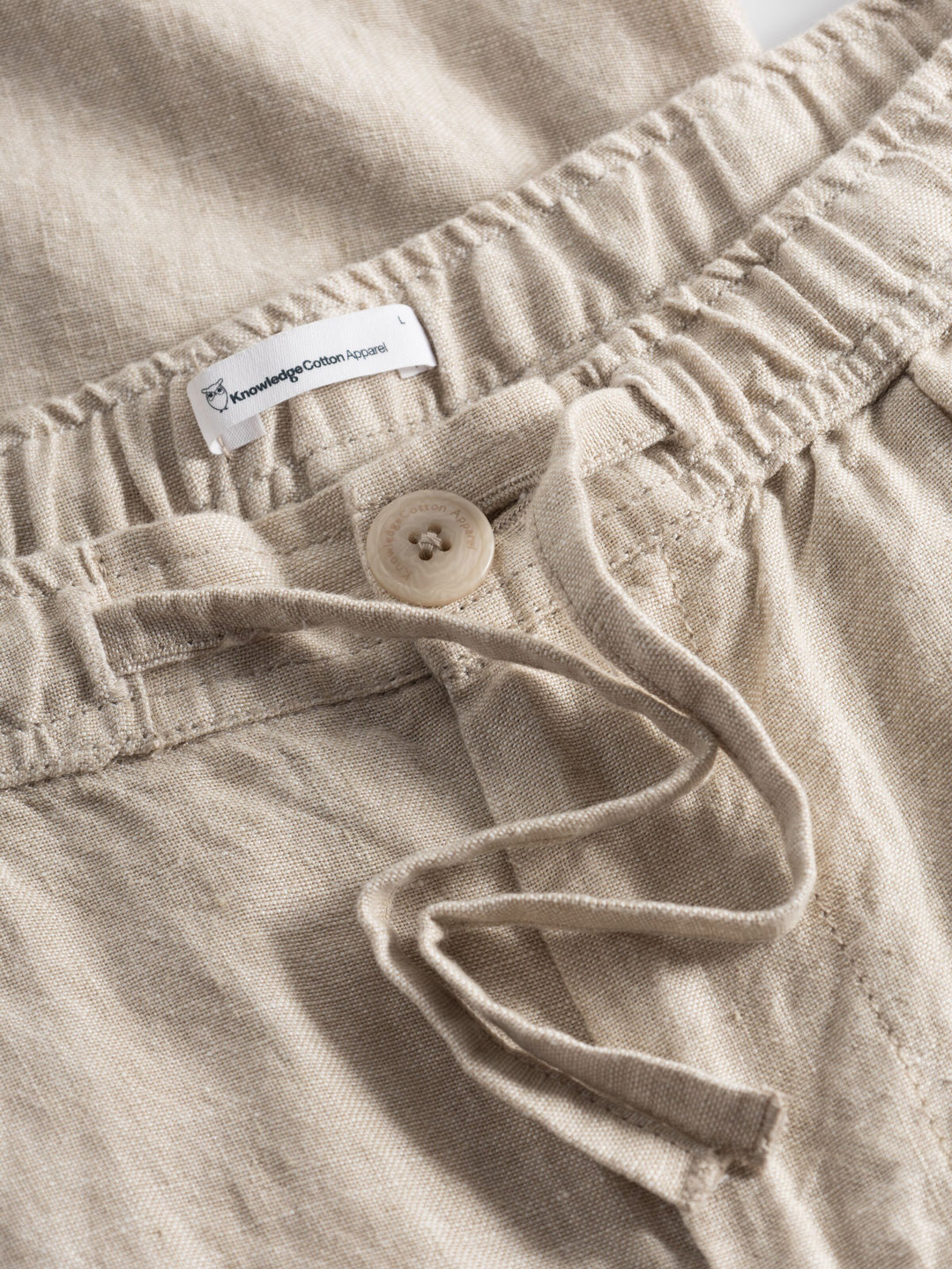 Fig Organic Linen Pants Light Feather Gray