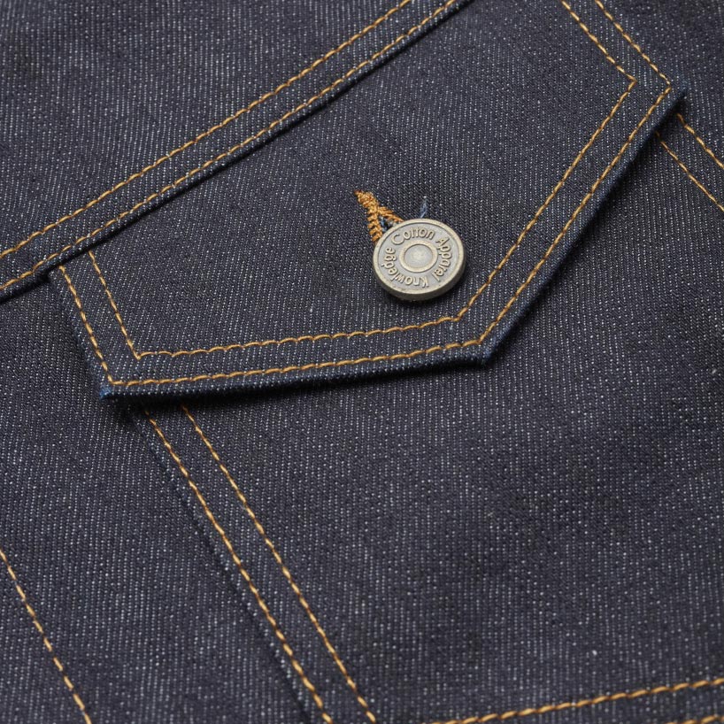 Fry Raw Blue Selvedge Denim Jacket - KNOWLEDGE COTTON APPAREL