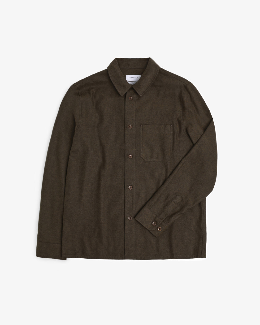 Flannel Casual Shirt Twill Brown