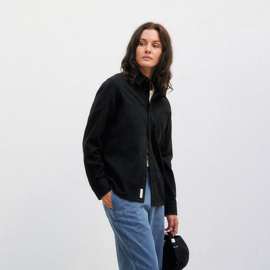 Flannel Casual Shirt True Black
