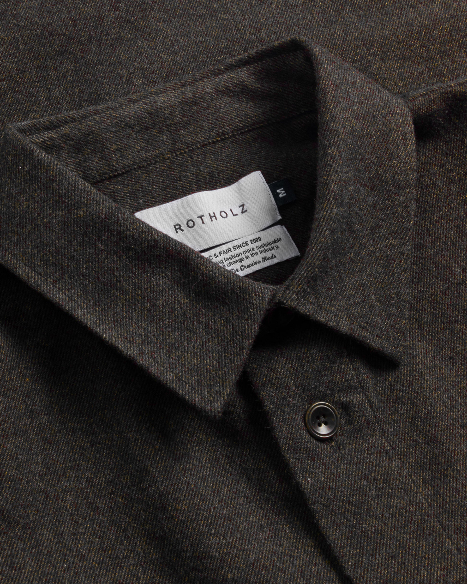 Flannel Casual Shirt Black Brown