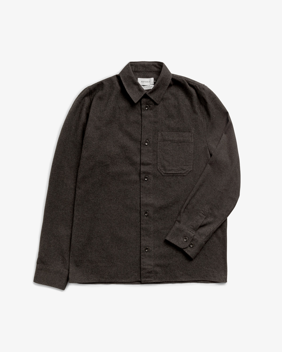 Flannel Casual Shirt Black Brown