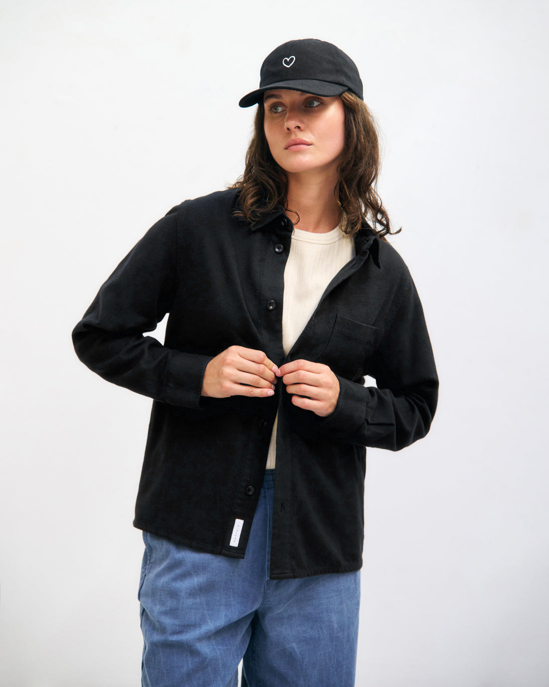 Flannel Casual Shirt True Black