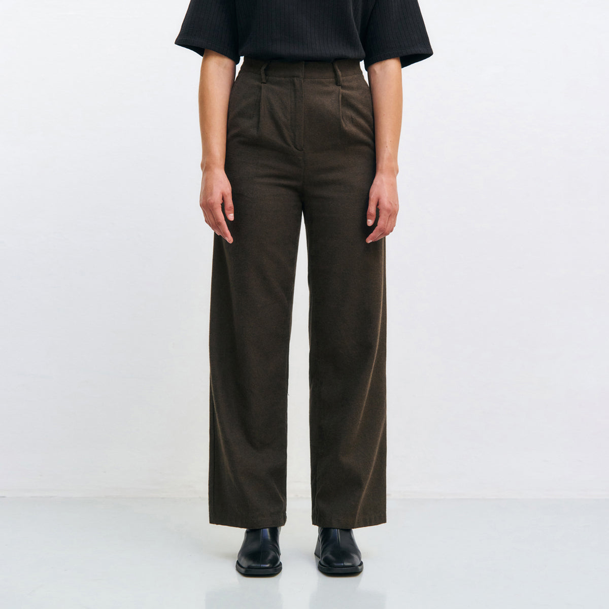 Flannel Pantalone Organic Twill Brown