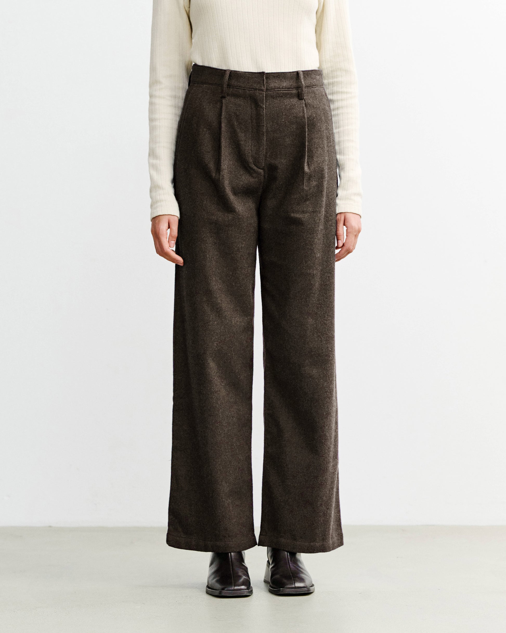 Flannel Pantalone Organic Black Brown