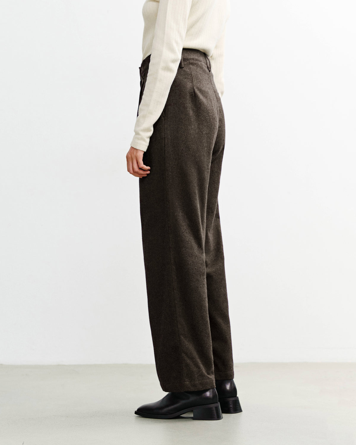 Flannel Pantalone Organic Black Brown