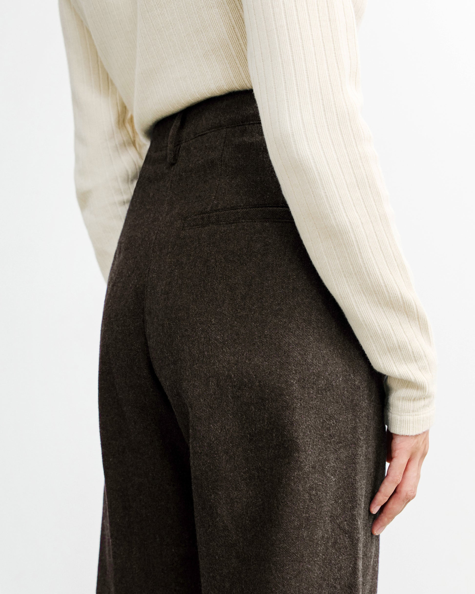 Flannel Pantalone Organic Black Brown