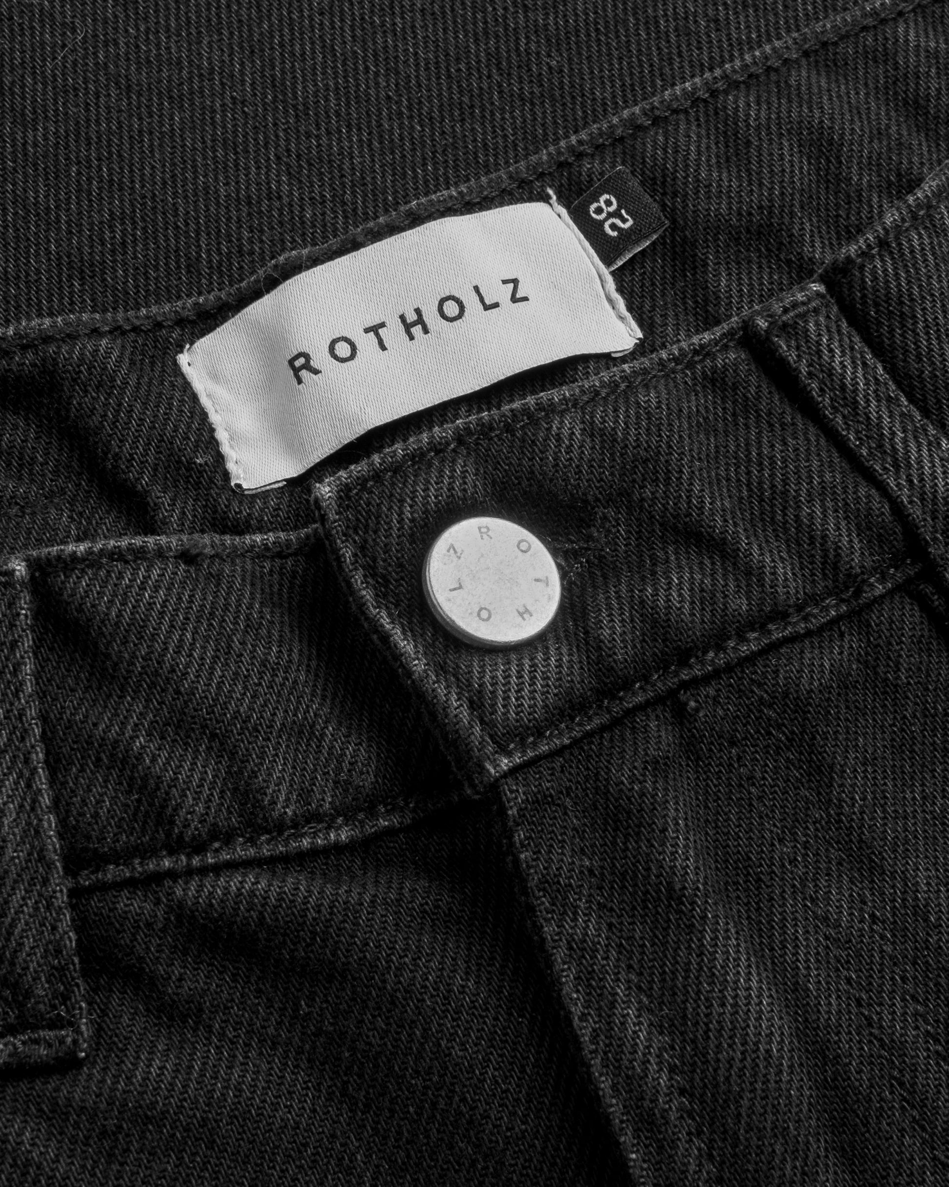 Flared Leg Jeans Organic Cotton Black