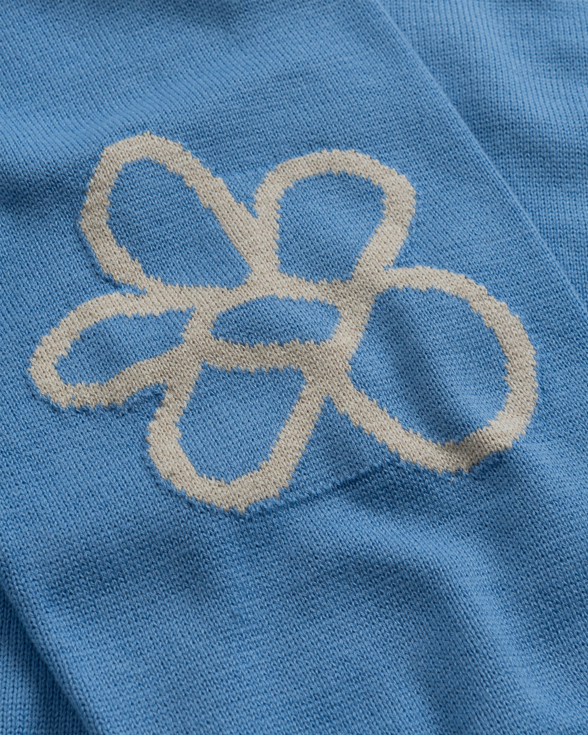 Flower Knit Organic Cotton Soft Blue