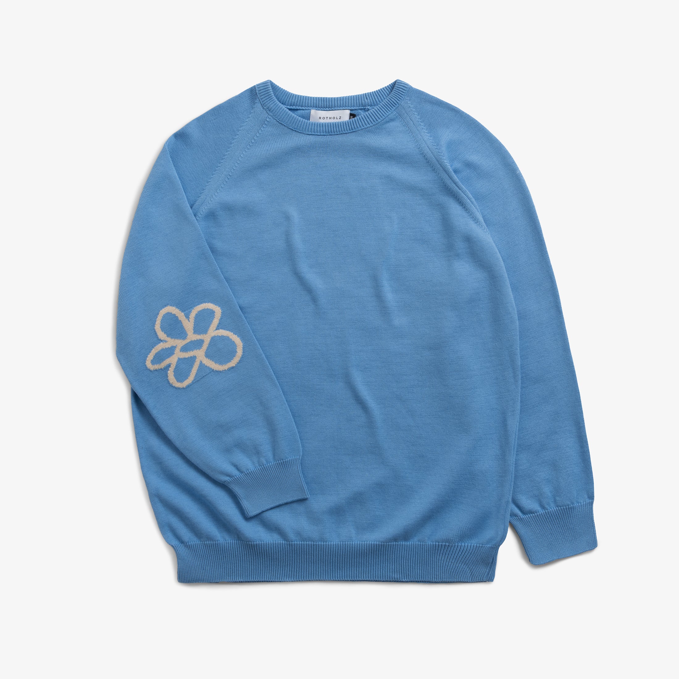 Flower Knit Organic Cotton Soft Blue