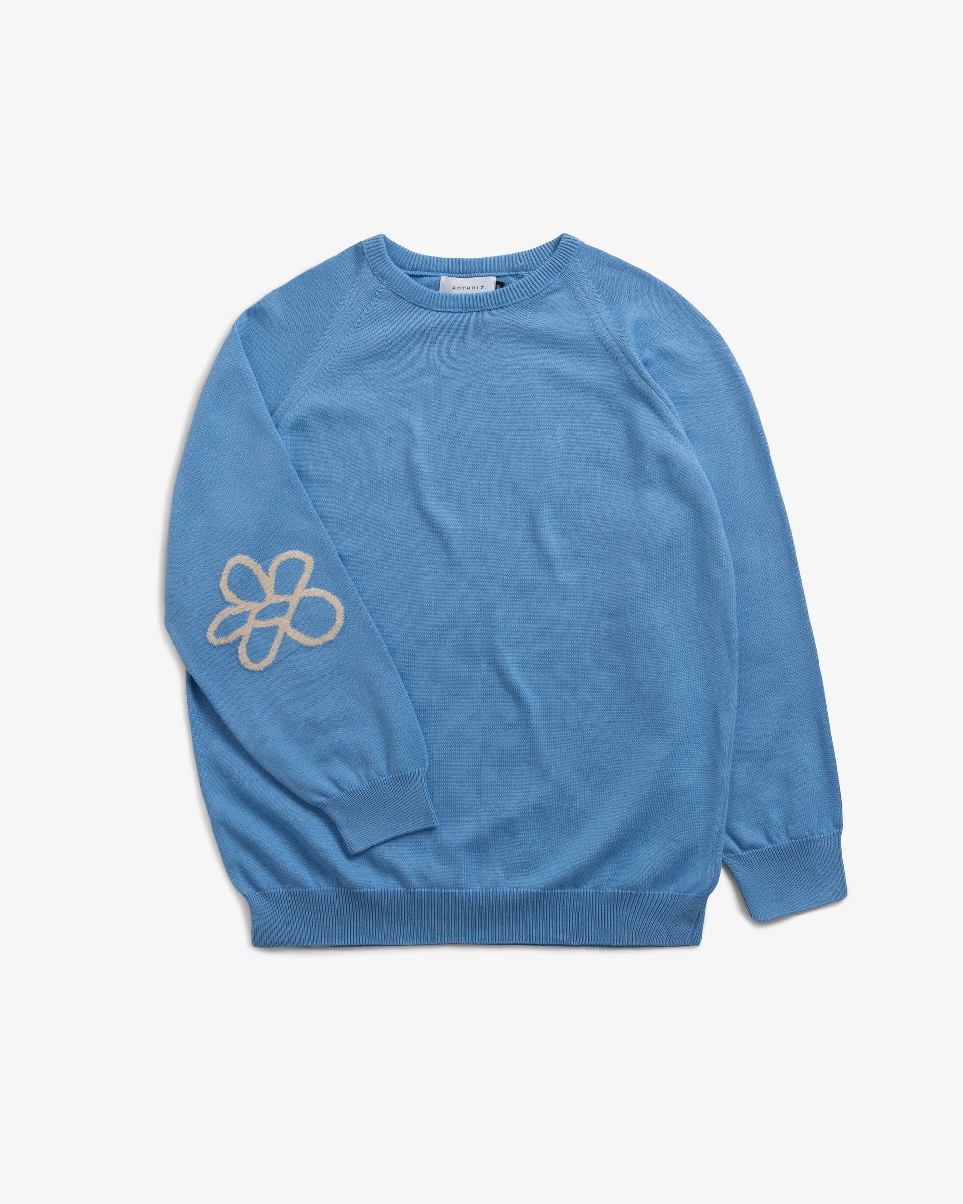 Flower Knit Organic Cotton Soft Blue