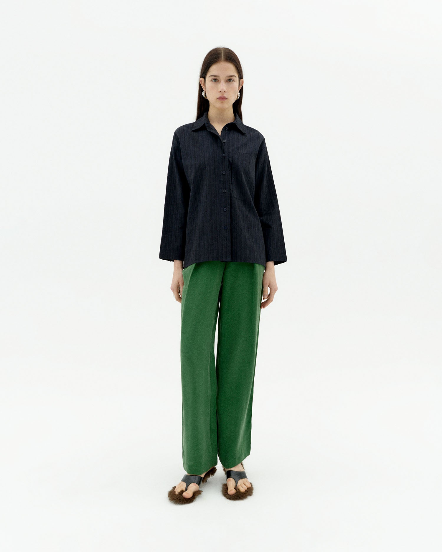 Cirila Cupro Pants Dill Green