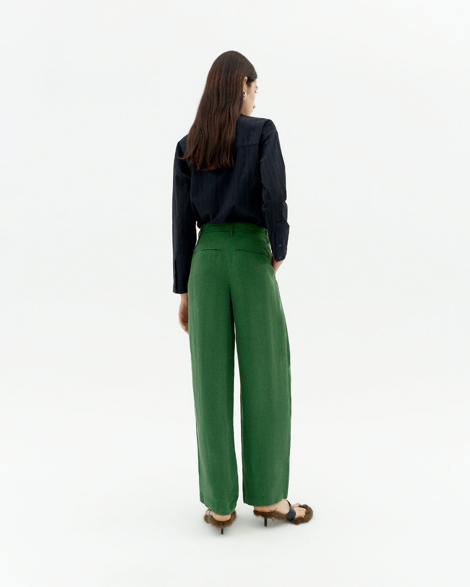Cirila Cupro Pants Dill Green