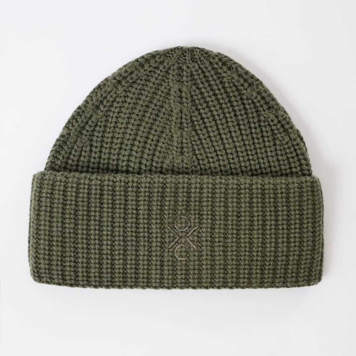 Chunky Knit Organic Wool Beanie Sencha