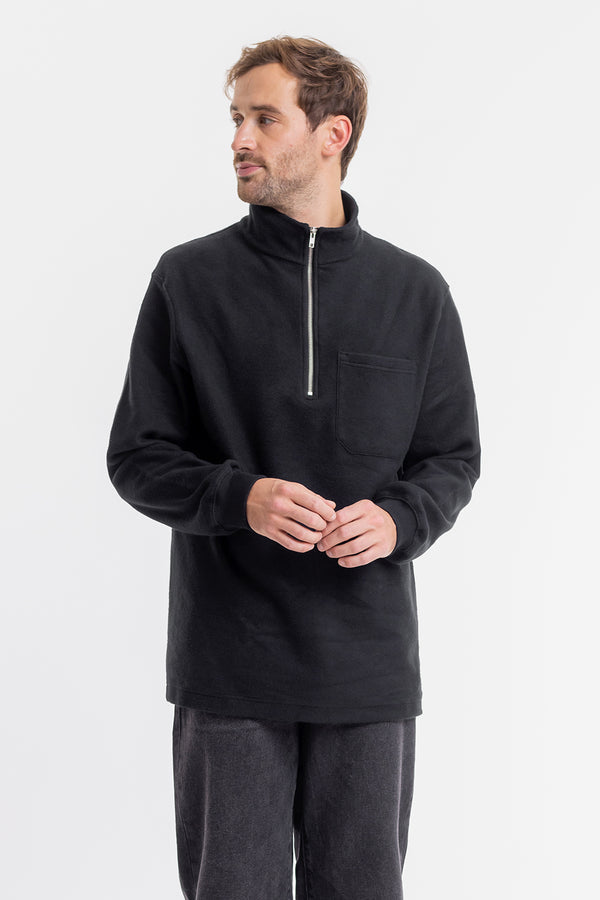 Half Zip Sweatshirt Black - ROTHOLZ
