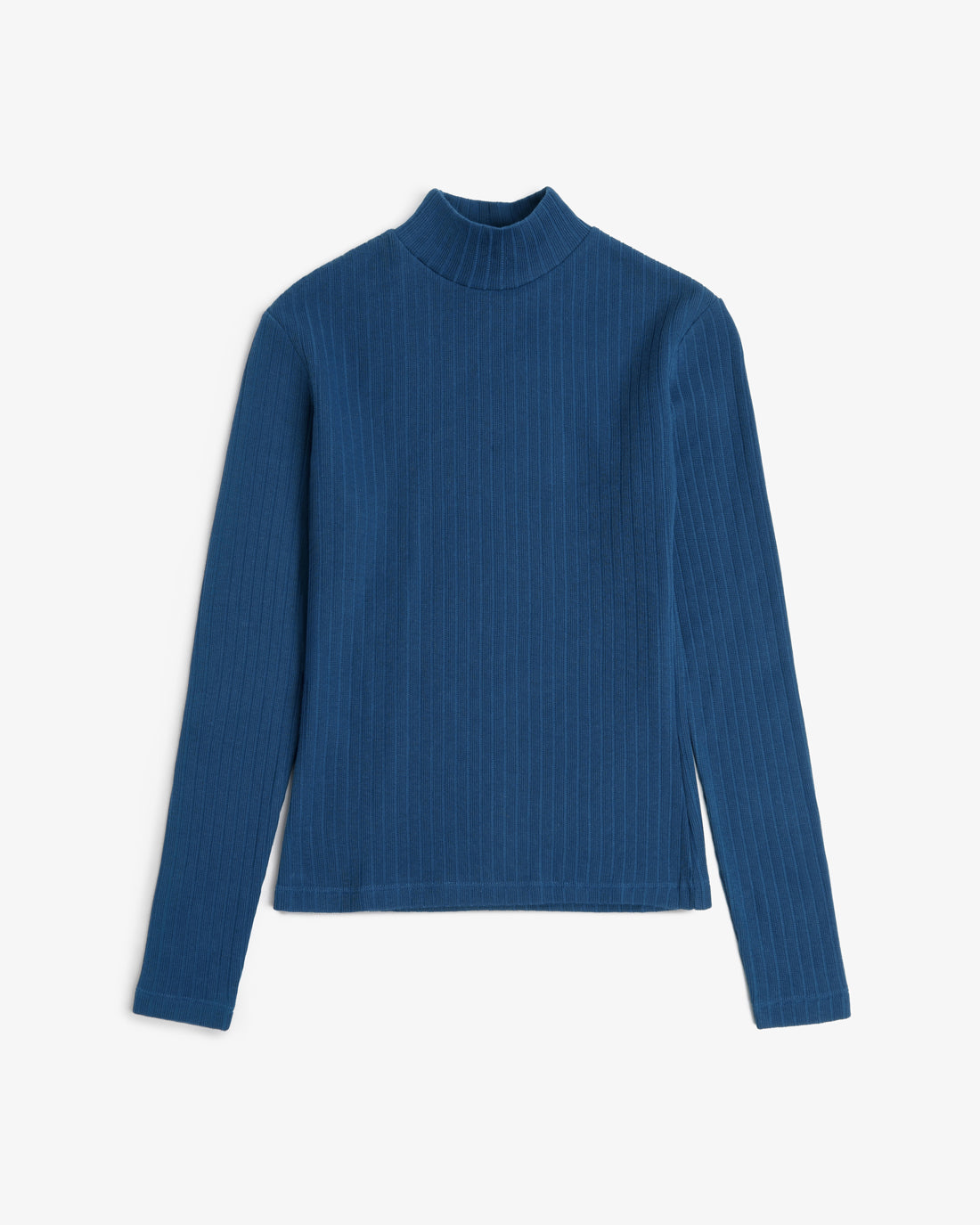 Heavy Ribbed Longsleeve Mockneck Royal Blue