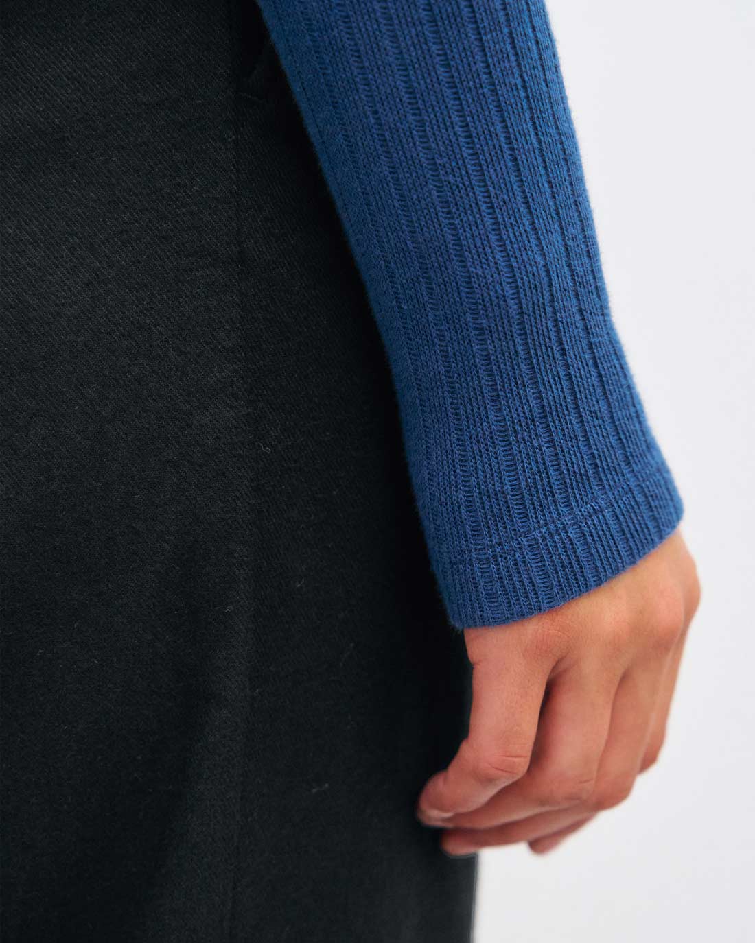Heavy Ribbed Longsleeve Mockneck Royal Blue