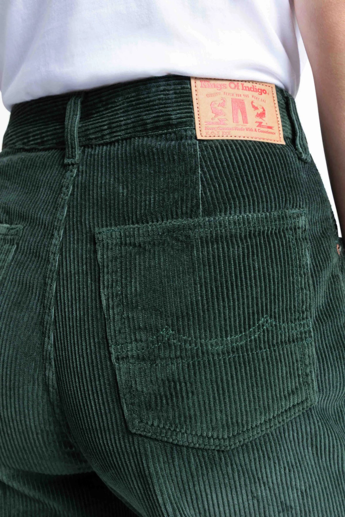 Leila Cord Manchesterbyxa Dam Dark Green