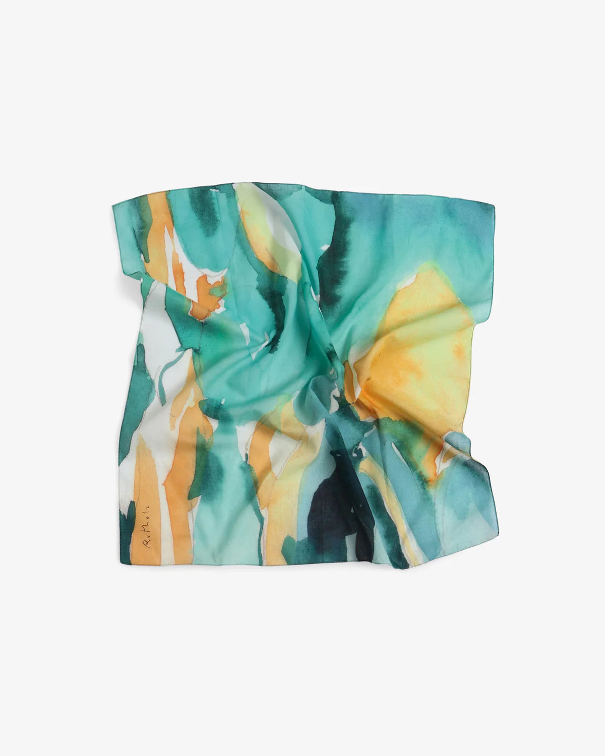 Bandana Orange Green Organic Cotton