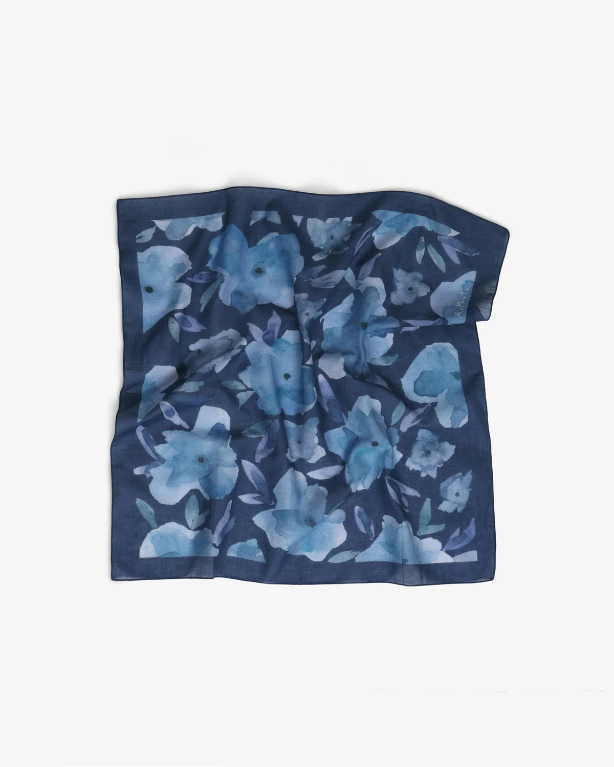 Bandana Navy Flower Organic Cotton