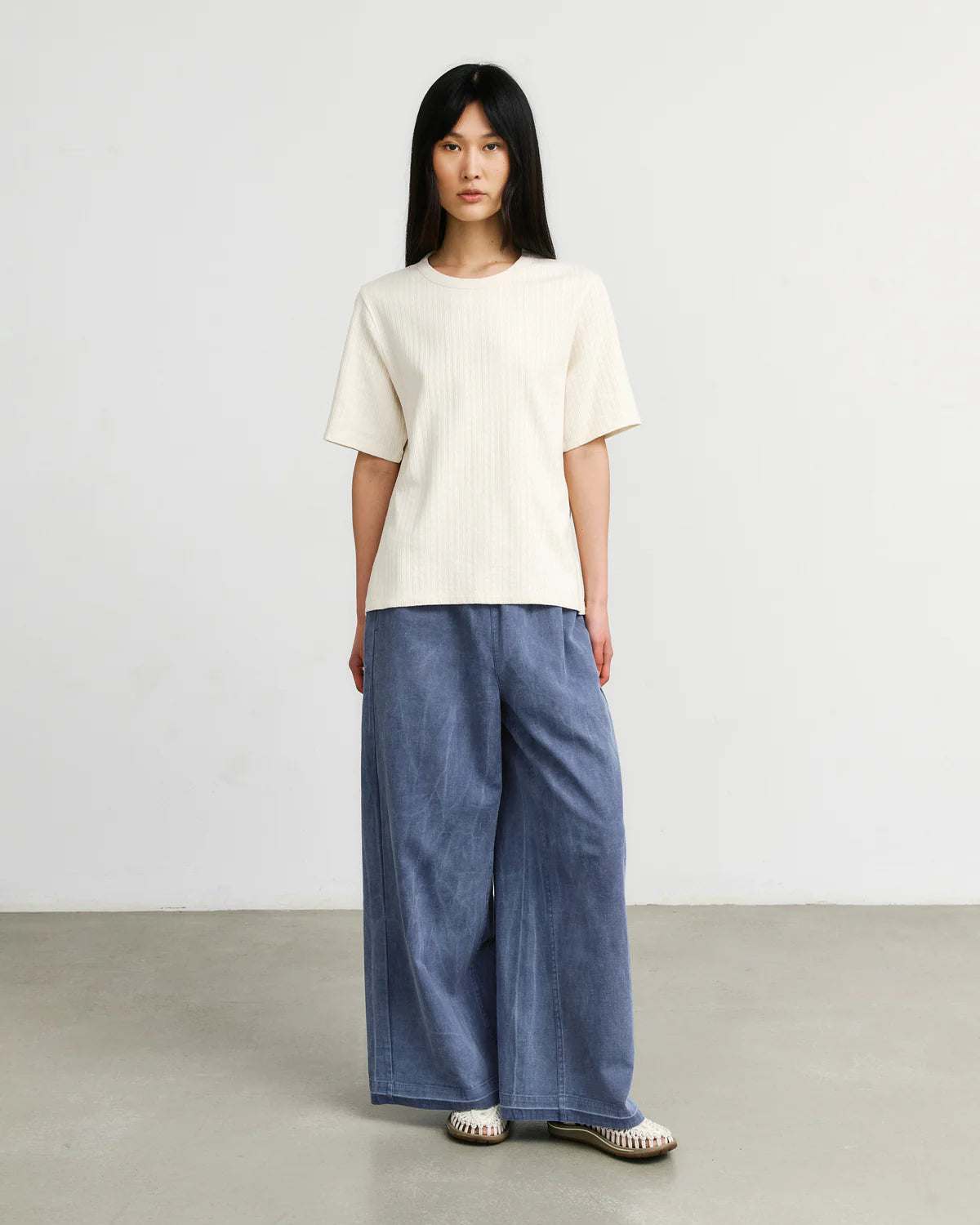 Ribbed T-Shirt Cream