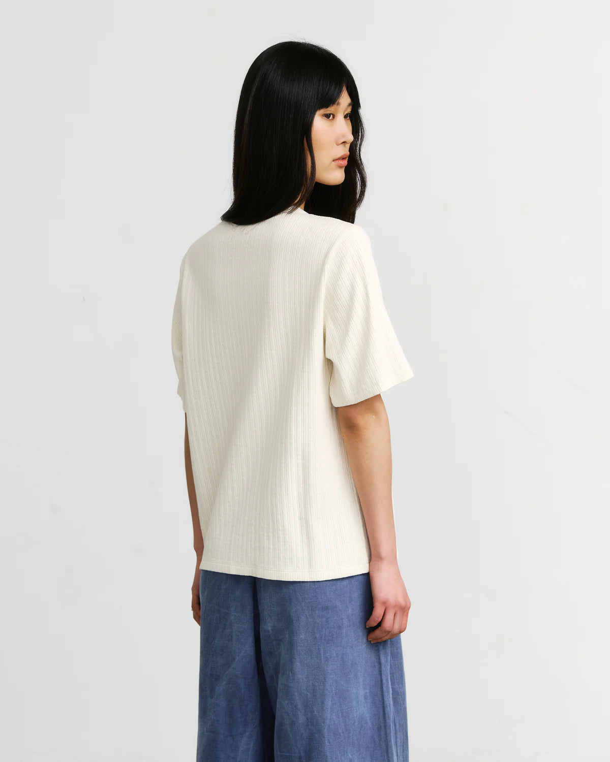 Ribbed T-Shirt Cream