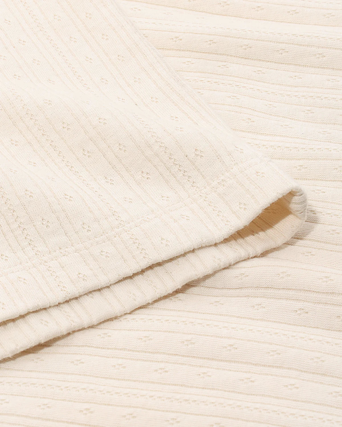 Ribbed T-Shirt Cream