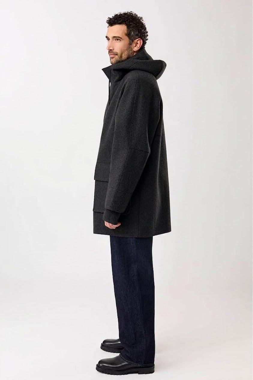 Parka Organic Wool Membrane Tecno Felt Black